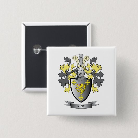 Wapenmunt Vierkante Button 5,1 Cm (Voorkant /achterkant)