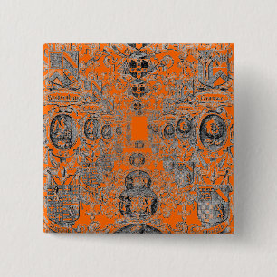 Wapenmunt Vierkante Button 5,1 Cm