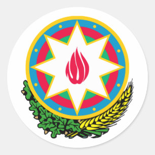 Wapenmunt voor de Azerbeidzjan Ronde Sticker