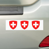 Wapenmunt Zwitserland Bumpersticker (Op auto)