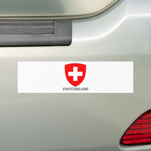 Wapenmunt Zwitserland Bumpersticker (Op auto)