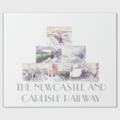 Wapenpapier voor de spoorweg van Newcastle en Carl Cadeaupapier (Vlak)