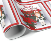 Wapenpapier voor kerstcadeautjes, voor luiers en v cadeaupapier (Rol Hoek)