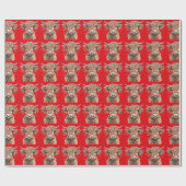 Wapenpapier voor Koe op de hoge bodem Cadeaupapier (Vlak)