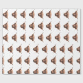 Wapenpapier voor Koe op de hoge bodem Cadeaupapier (Vlak)