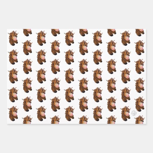 Wapenpapier voor Koe op de hoge bodem Inpakpapier Vel (Voorkant)