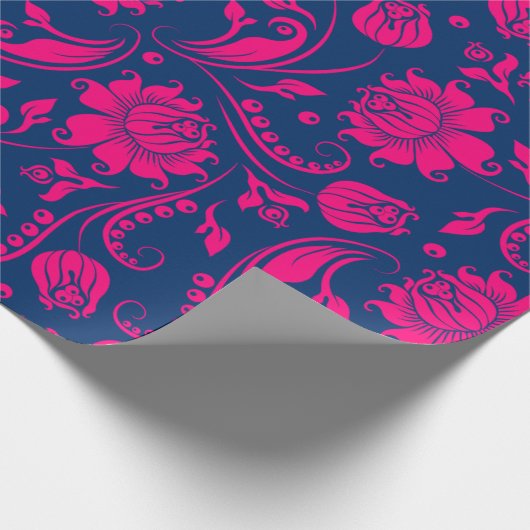 Wapenpapier voor warme roze en blauwe vlaswrakken cadeaupapier (Hoek)