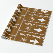 Wapenpapier voor wintersportwedstrijden cadeaupapier (Uitgerold)