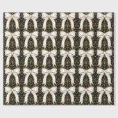 Wapenpapier voor witte kerstavond met elegante ker cadeaupapier (Vlak)