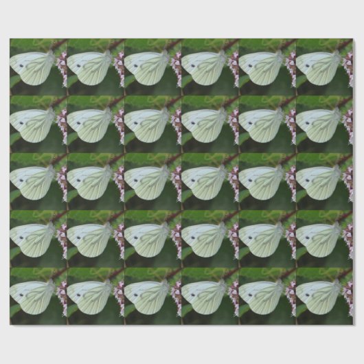 Wapenpapier witte vlinder cadeaupapier (Vlak)