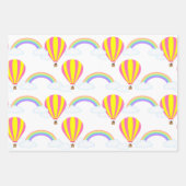 Wapenpapierbladen met warme luchtballon inpakpapier vel (Voorkant)