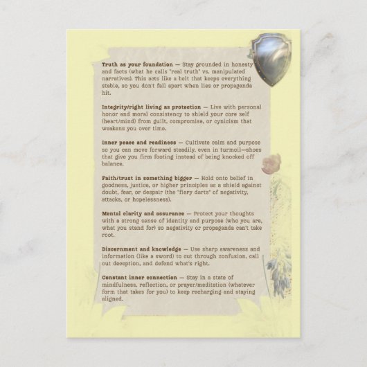 Wapenrusting van God Briefkaart (Voorkant)