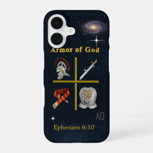 Wapenrusting van God iPhone 16 Hoesje (Achterkant)