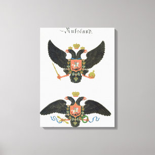 Wapens de staat Imperial Rusland, van een collecti Canvas Afdruk