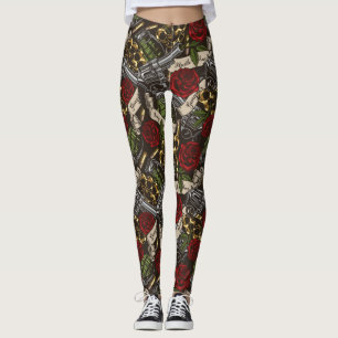 Wapens en Bloemen Leggings