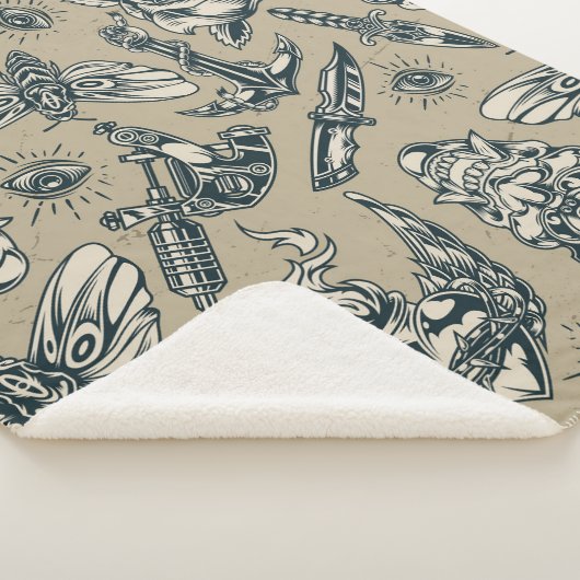 Wapens en rozen sherpa deken (3/4)