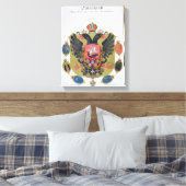 Wapens en schild van de staat Imperial Russia, f Canvas Afdruk (Insitu (Slaapkamer))