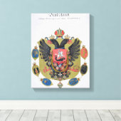 Wapens en schild van de staat Imperial Russia, f Canvas Afdruk (Insitu (Houten vloer))