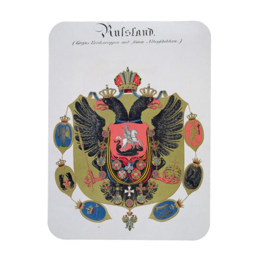 Wapens en schild van de staat Imperial Russia, f Magneet (Verticaal)