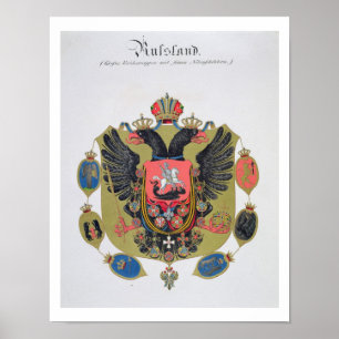 Wapens en schild van de staat Imperial Russia, f Poster
