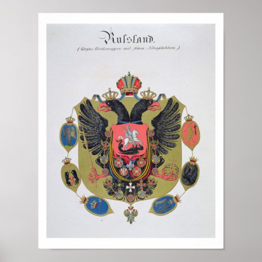 Wapens en schild van de staat Imperial Russia, f Poster (Voorkant)