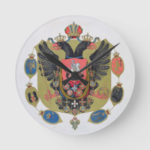 Wapens en schild van de staat Imperial Russia, f Ronde Klok