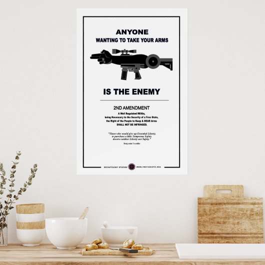 Wapens - tweede amendement poster (Keuken)