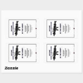 Wapens - tweede amendement rechthoekige sticker (Vel)