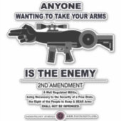 Wapens - tweede amendement sticker (Voorkant)