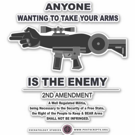 Wapens - tweede amendement sticker (Voorkant)