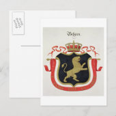 Wapens van de Belgische Koninklijke Familie, van e Briefkaart (Voorkant / Achterkant)