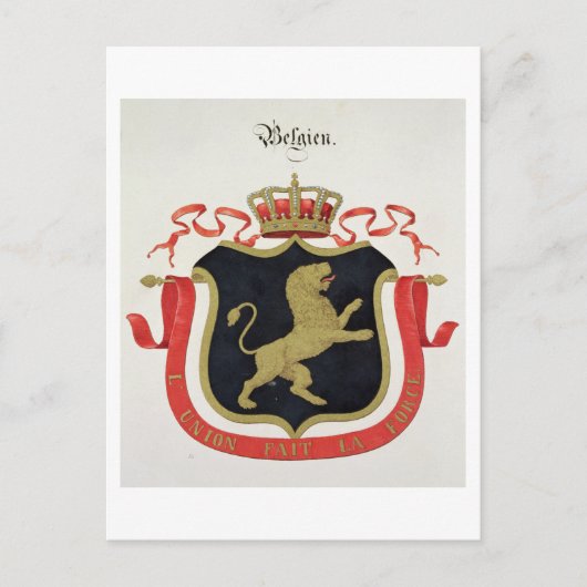 Wapens van de Belgische Koninklijke Familie, van e Briefkaart (Voorkant)