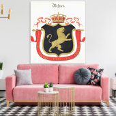 Wapens van de Belgische Koninklijke Familie, van e Canvas Afdruk (Insitu (Woonkamer))