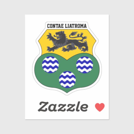 Wapens van de Coat pf van County Leitrim, Ierland Sticker (Vel)