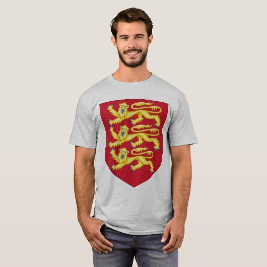 Wapens van Engeland - Koning Richard de Eerste Arm T-shirt (Voorkant volledig)