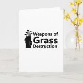 Wapens van Grass Destruction Funny Golf Golfen Kaart (Gele Bloem)