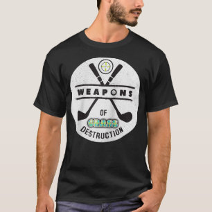 Wapens van grasvernietiging Funny Golf Player Gif T-shirt