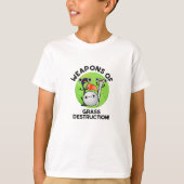 Wapens van grasvernietiging Funny Golf Pun T-shirt (Voorkant)