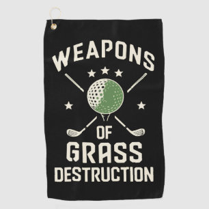 Wapens van Grasvernietiging Golfclubs Sarcasme Golfhanddoek