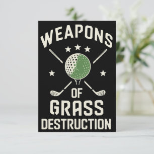 Wapens van Grasvernietiging Golfclubs Sarcasme Kaart