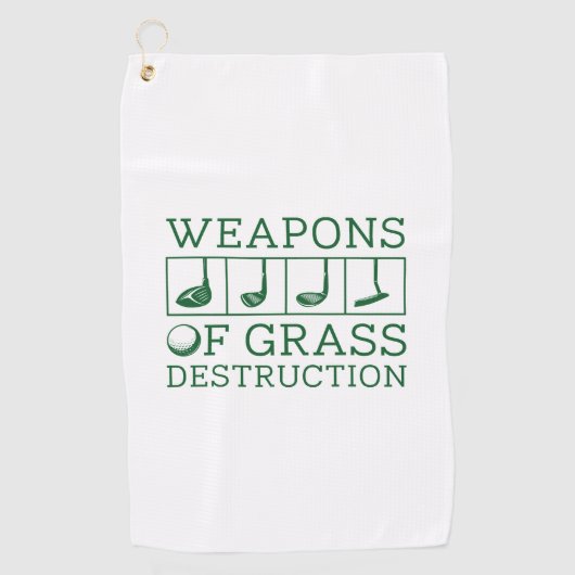 Wapens van grasvernietiging golfhanddoek (Voorkant)
