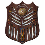 Wapens van Moroland Fotobeeldje Sleutelhanger<br><div class="desc">Digitale illustratie van het beroemde Ceremoniale Weapons Plaque van de Filipijnen.</div>