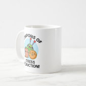 Wapens van Stress Reductie Grappige breipen Koffiemok (Voorkant links)