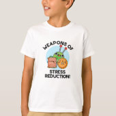Wapens van Stress Reductie Grappige breipen T-shirt (Voorkant)