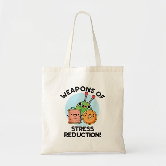 Wapens van Stress Reductie Grappige breipen Tote Bag (Voorkant)