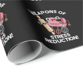 Wapens van stressvermindering Baking Pun Dark BG Cadeaupapier (Rol Hoek)