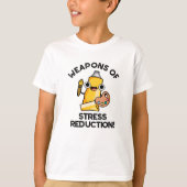 Wapens van stressvermindering Grappige artiest Pun T-shirt (Voorkant)