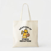 Wapens van stressvermindering Grappige artiest Pun Tote Bag (Voorkant)