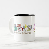 Wapens van vernietiging van Wiskunde Tweekleurige Koffiemok (Voorkant links)