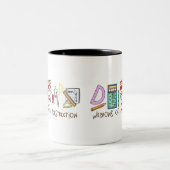 Wapens van vernietiging van Wiskunde Tweekleurige Koffiemok (Center)